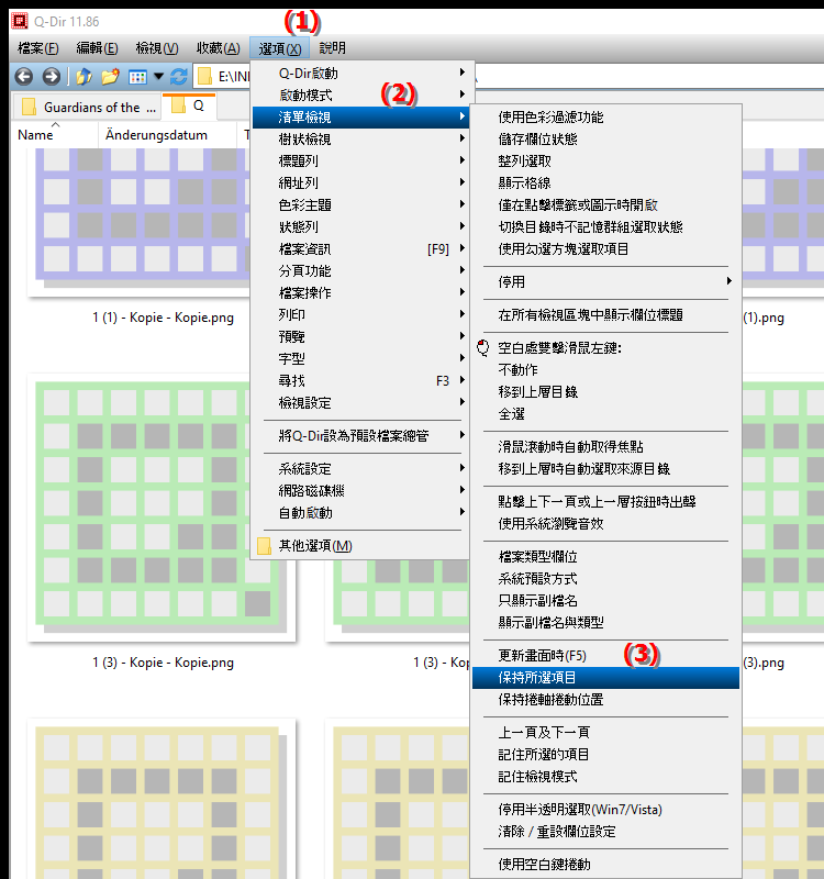 檔案總管中有一個選項可以保留選擇嗎